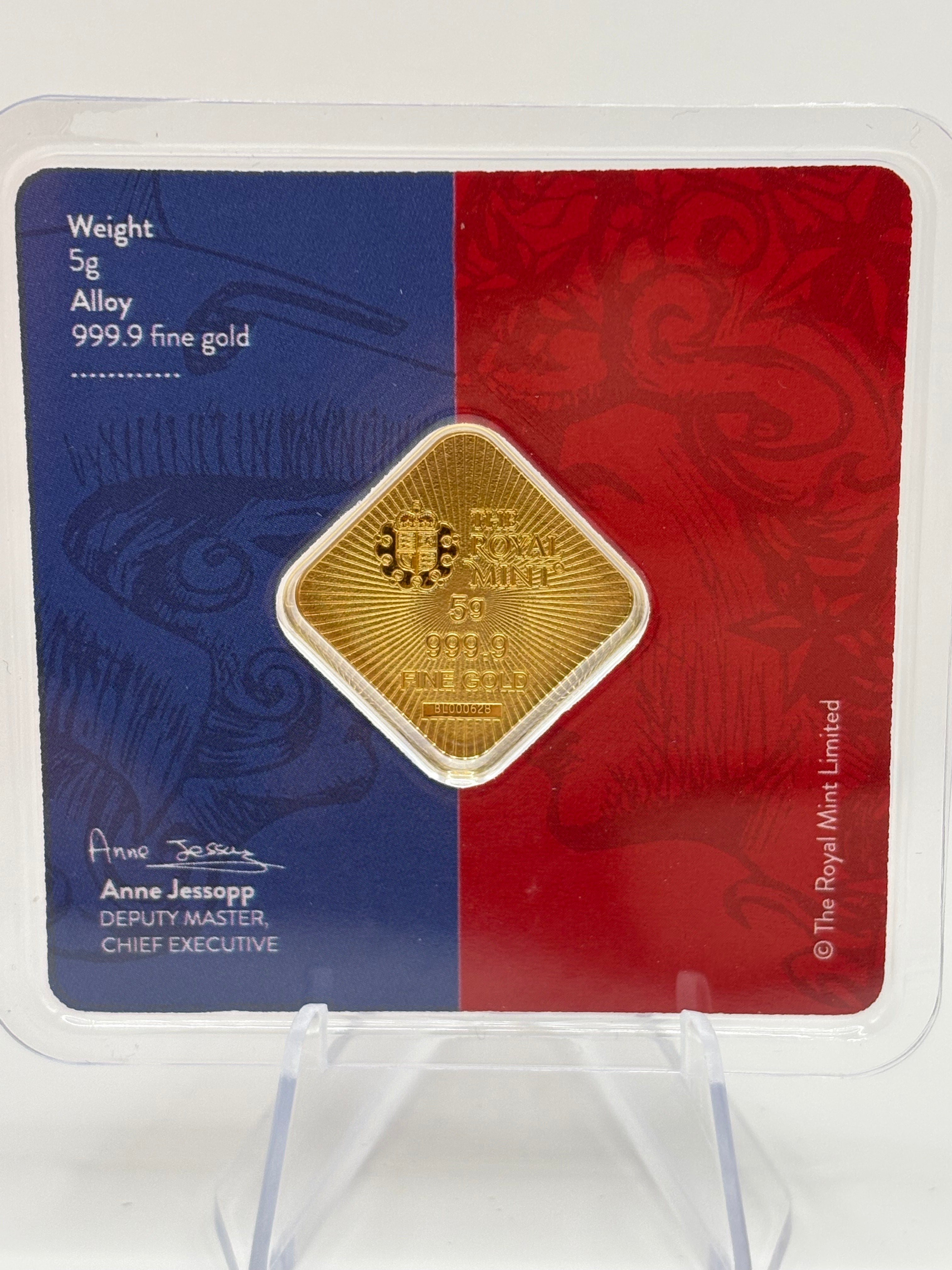 Britannia and Liberty 5g Gold Bullion Bar
999.9 Fine Gold | Limited to 1,500 bars worldwide