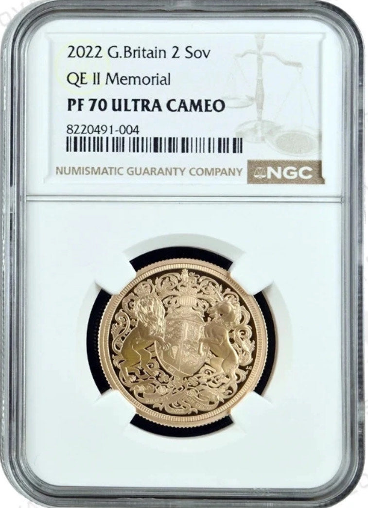 2022 Memorial Gold Proof Double Sovereign PF70 Ultra Cameo